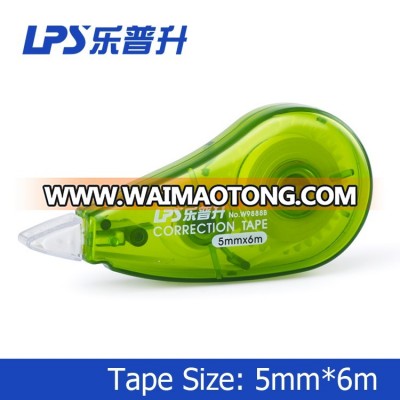 School Green Colored Correction Tape 6M Plastic Student Correction Supplies