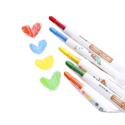 Highlighter Non Toxic Customize Colorful Twist Crayon Wax Oil Painting Children Bath Crayon Set