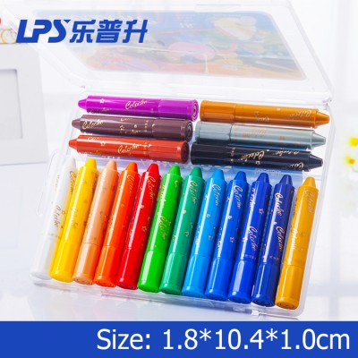 Non Toxic Washable Crayon Set of 18 Colors Plastic Watercolor Crayon For School Children